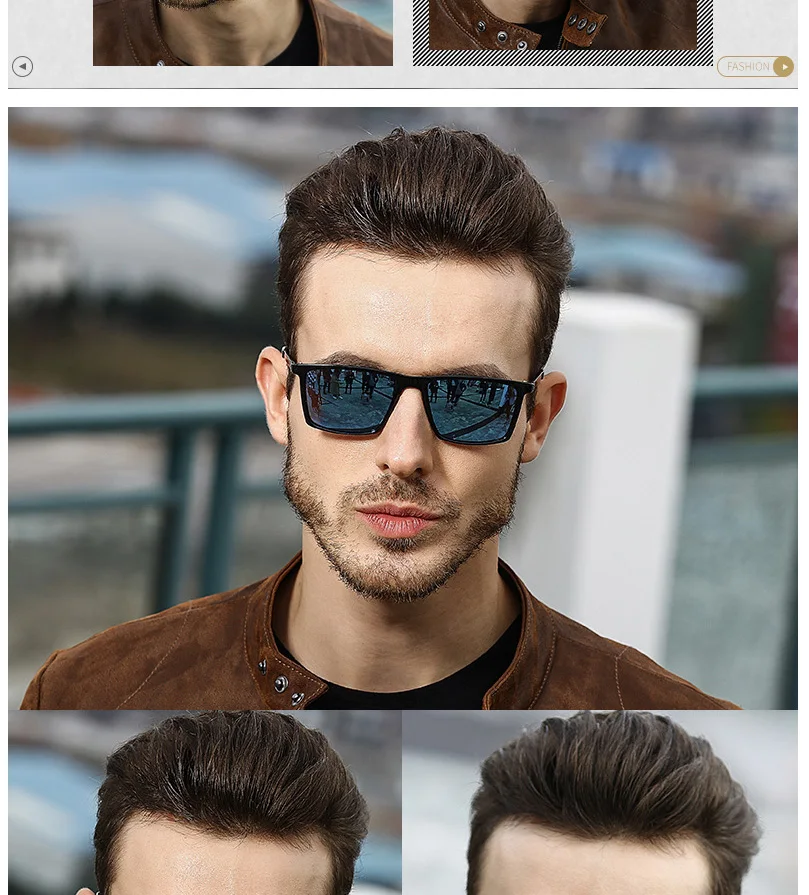 LeonLion, квадратные поляризованные солнцезащитные очки, мужские зеркальные ретро очки для вождения, UV400, высокое качество, Lunette De Soleil Homme
