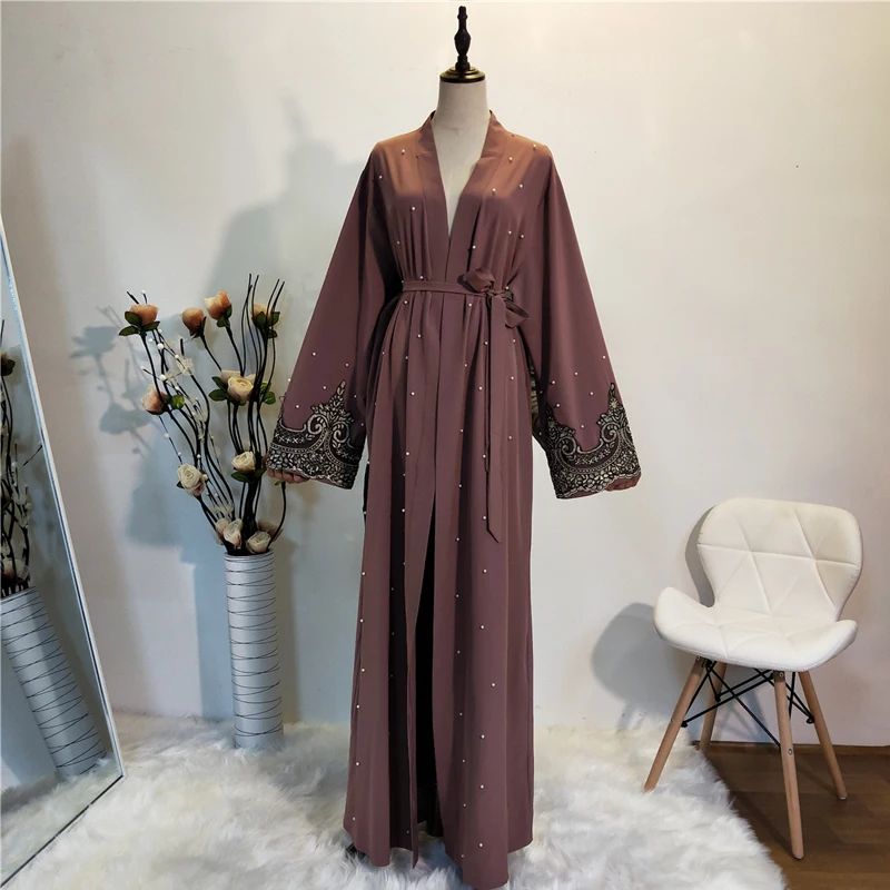 Абайя кимоно кафтан халат Femme Дубай мусульманский кардиган хиджаб платье Абая для женщин Рамадан кафтан Marocain Qatar Исламская одежда