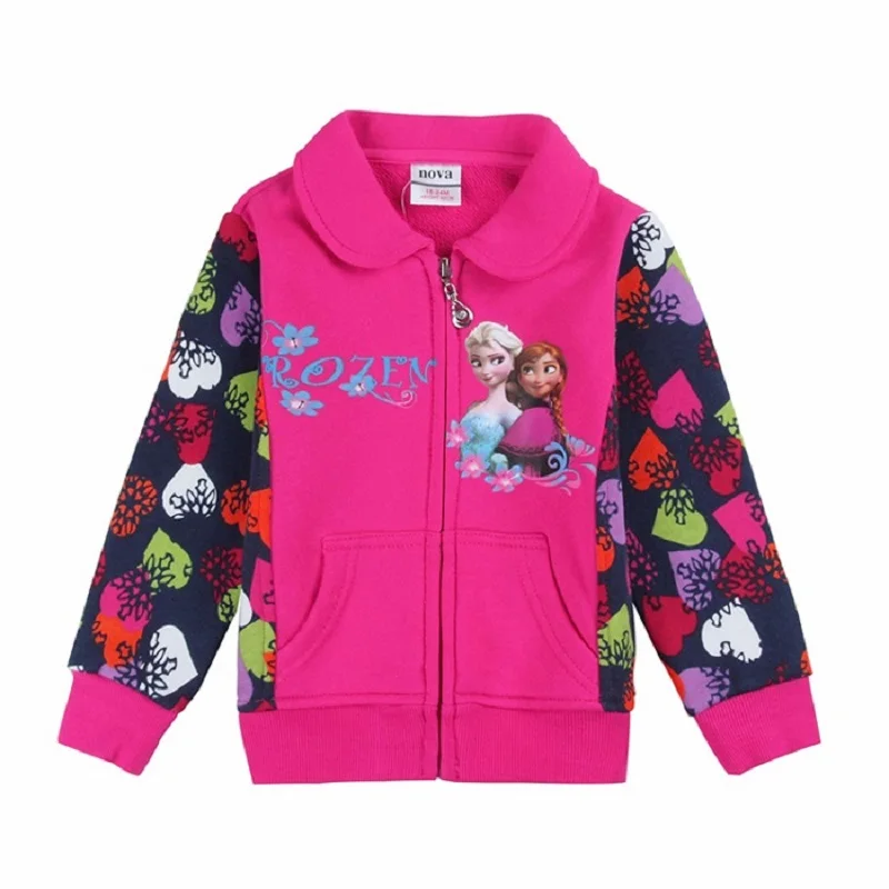 

rose red kids anna elsa jackets for girls winter outerwear sweatshirts girls baby clothing Children's coats Windbreaker Clothes