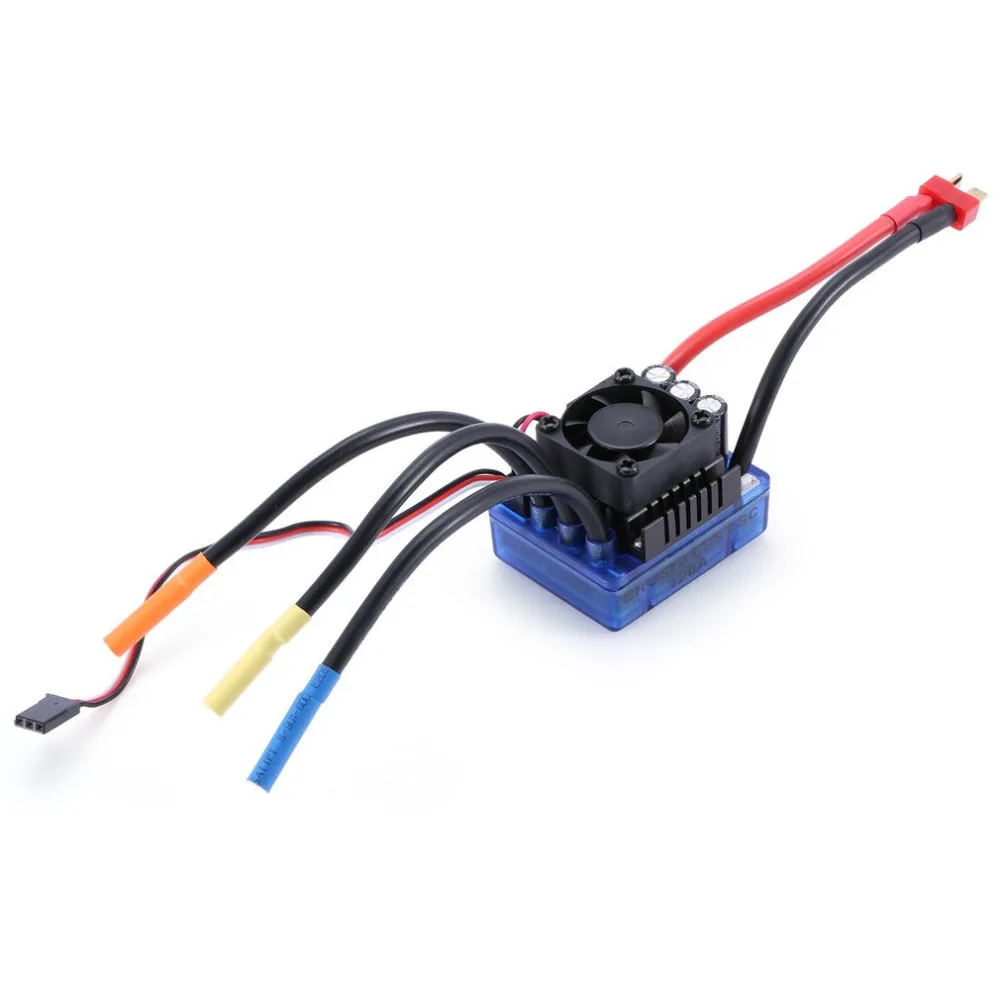 

YKS 1pcs 2050KV 4 poles Sensorless Brushless Motor 120A ESC with LED Programming Card Combo Set for 1/8 RC Car Crawler Truck