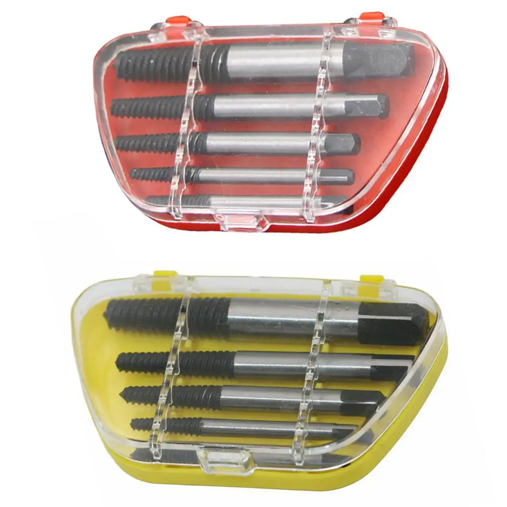 

New5Pcs Damaged Broken Bolt Screw Extractor Set Easy Out Guide Remover Drills Bit