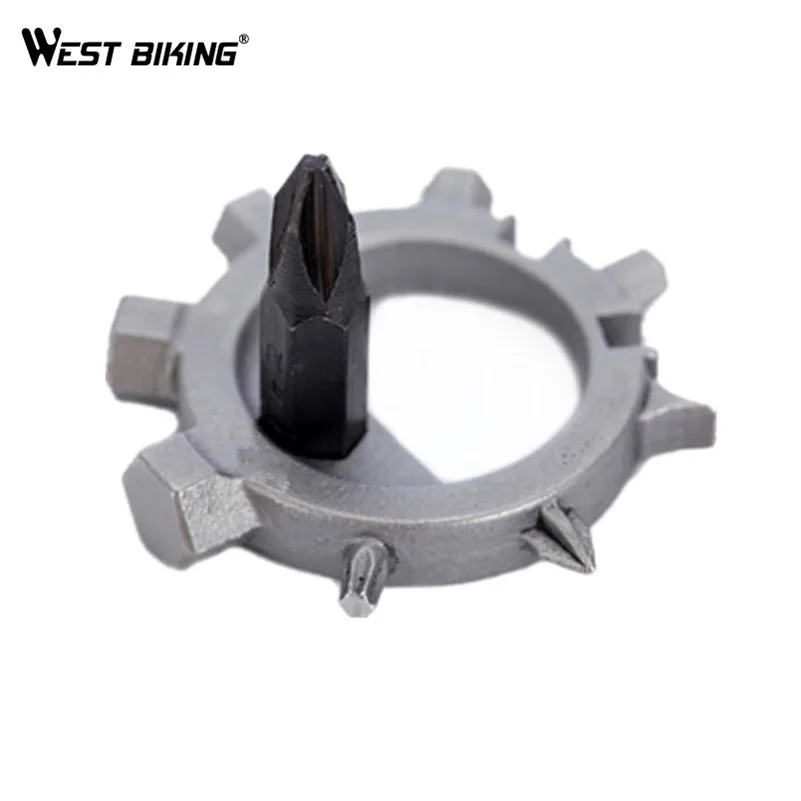 

WEST BIKING Bike Stainless Steel Multi EDC Tool Bicycle Cycle Repair Screwdriver Opener Keychain Bicycle Repair Tools
