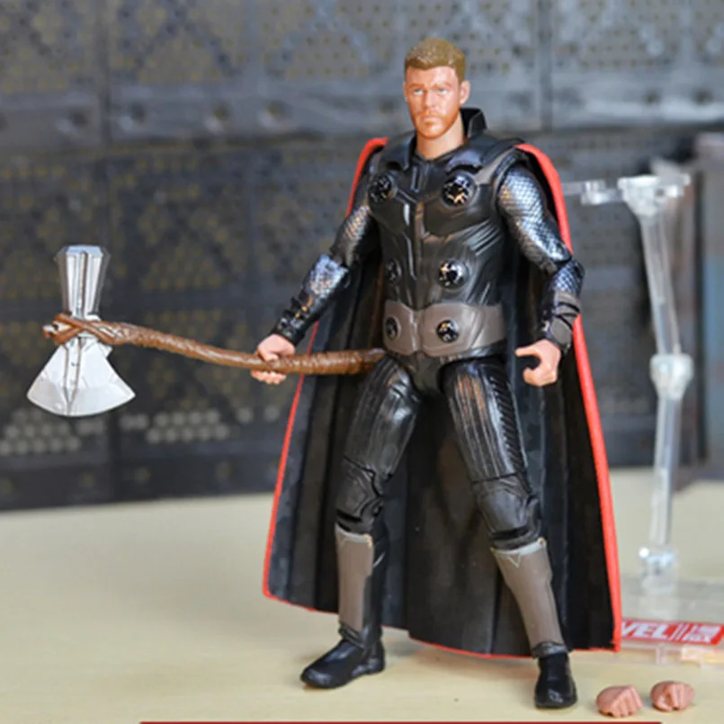 Thor Bracket 18 см Железный Человек-паук, Железный человек, Тор, фигурка, Капитан Америка, зимний солдат, человек-муравей, сокол, война бесконечности, фигурка, модель игрушки - Цвет: Thor Bracket