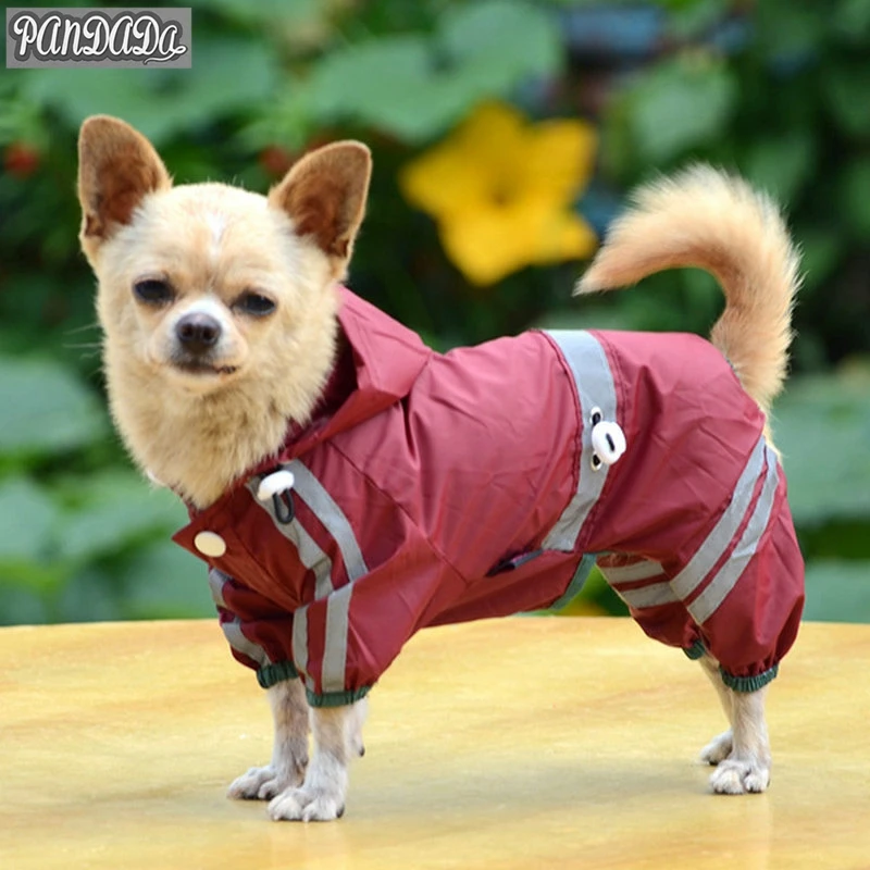 Открытый щенок собака кошка дождевик с капюшоном одежда Блестящий бар Толстовка Водонепроницаемый плащ Одежда