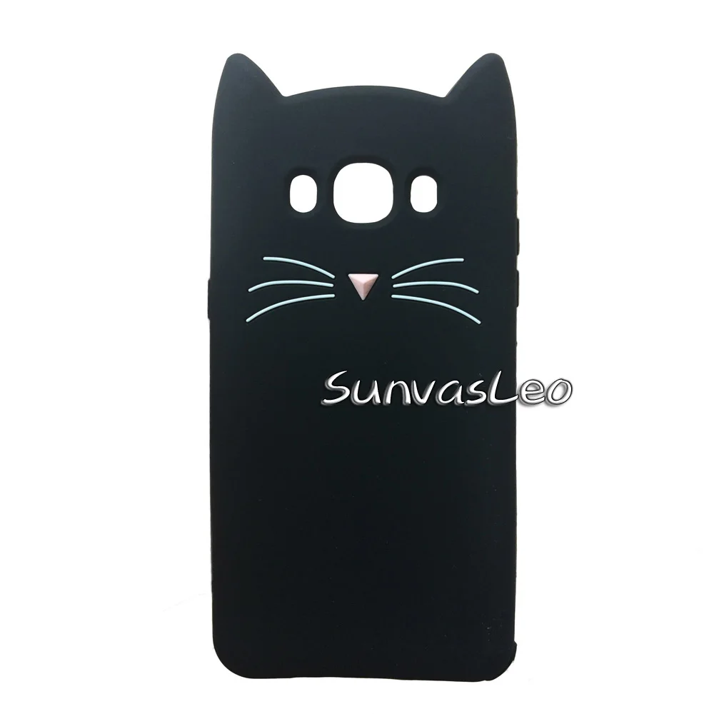 3D мультяшный чехол для Samsung Galaxy J2 Prime G532 G532F Grand Prime Plus G530+ чехол для телефона с изображением кошки лошади единорога Fundas Coque - Цвет: Black Beard Cat
