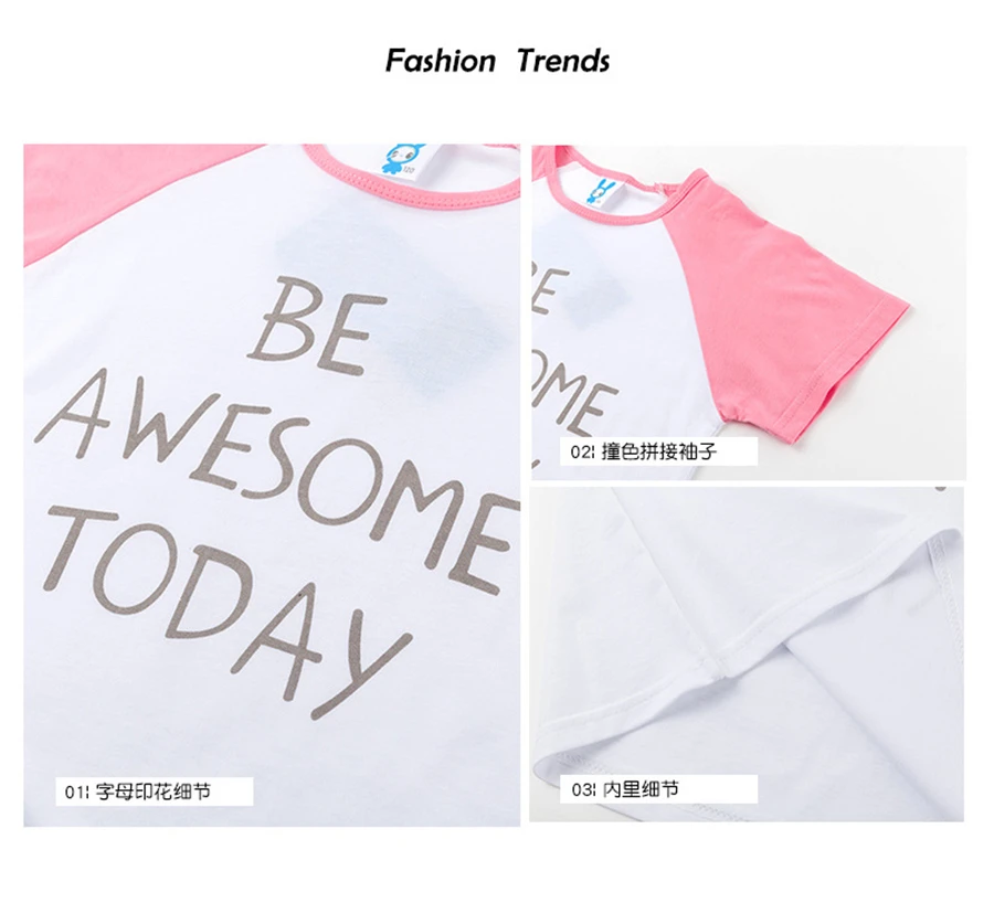 Летняя детская одежда для девочек с круглым вырезом Be awesome today футболка с буквенным принтом летний топ для девочек-подростков топы для девочек От 6 до 16 лет