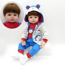 NPKCOLLECTION poupée de bébé garçon en Silicone de 48cm, jouet cadeau pour enfants 