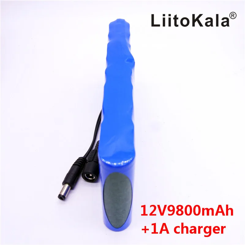 HK LiitoKala 12V 9800mAh 18650 DC 12V 12,6 V супер перезаряжаемый блок EU/US переходник для камеры видеонаблюдения видео портативный аккумулятор