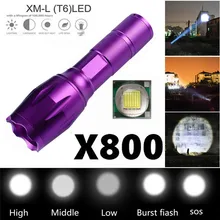 Светодиодный 3000lm CREE XM-L T6 фонарик G700 X800Torch безопасности и выживания Z1027