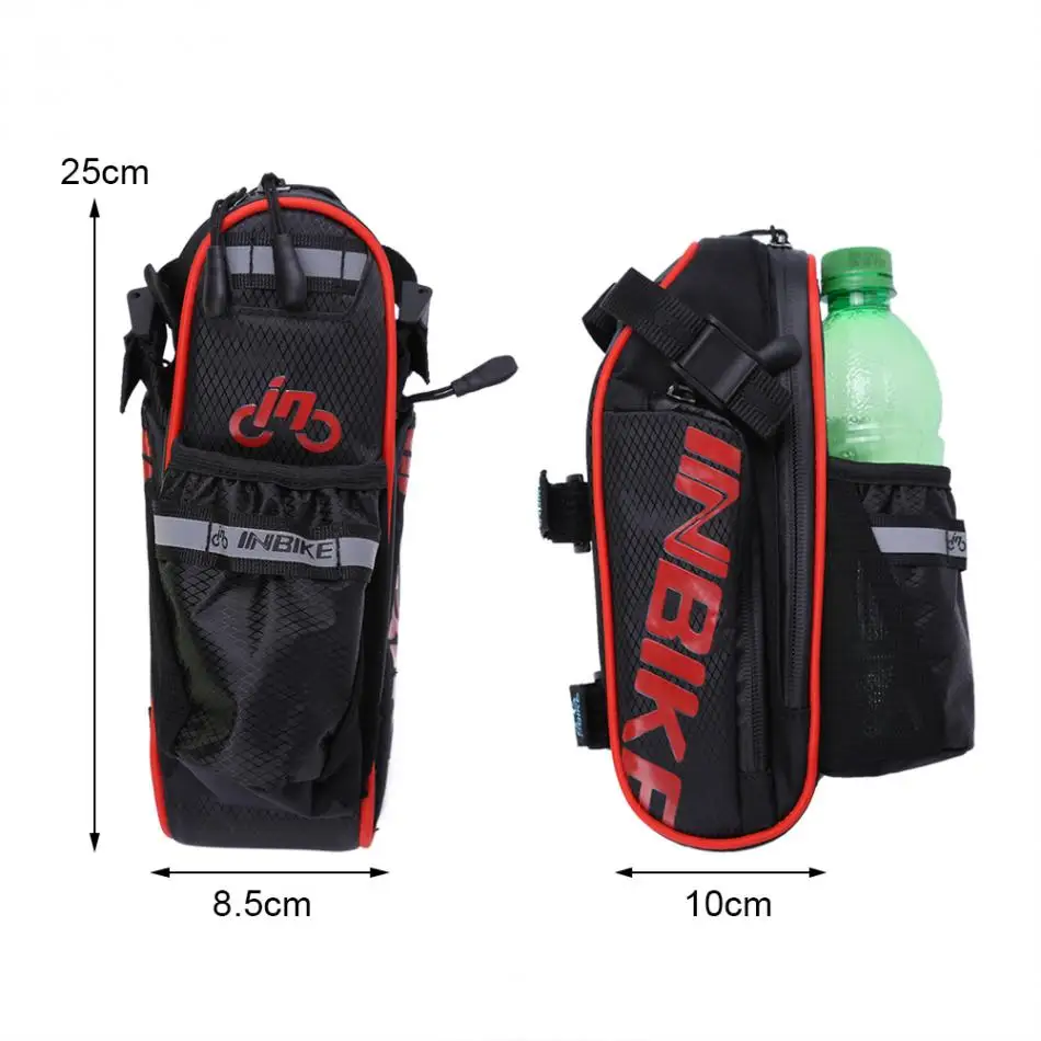 Best INBIKE Waterproof Bicycle Bag Cycling Bag MTB Road Bike Saddle Bag Tail Rear Seat Repair Tool Kit Storage with Water Bottle Hold 2