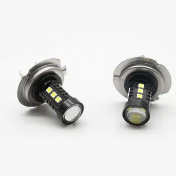 

BEESCLOVER 2pcs H4 21W 15SMD 3030 LED Driving Fog Head Spot Light Headlight Lamp Refit Accessories for General Car
