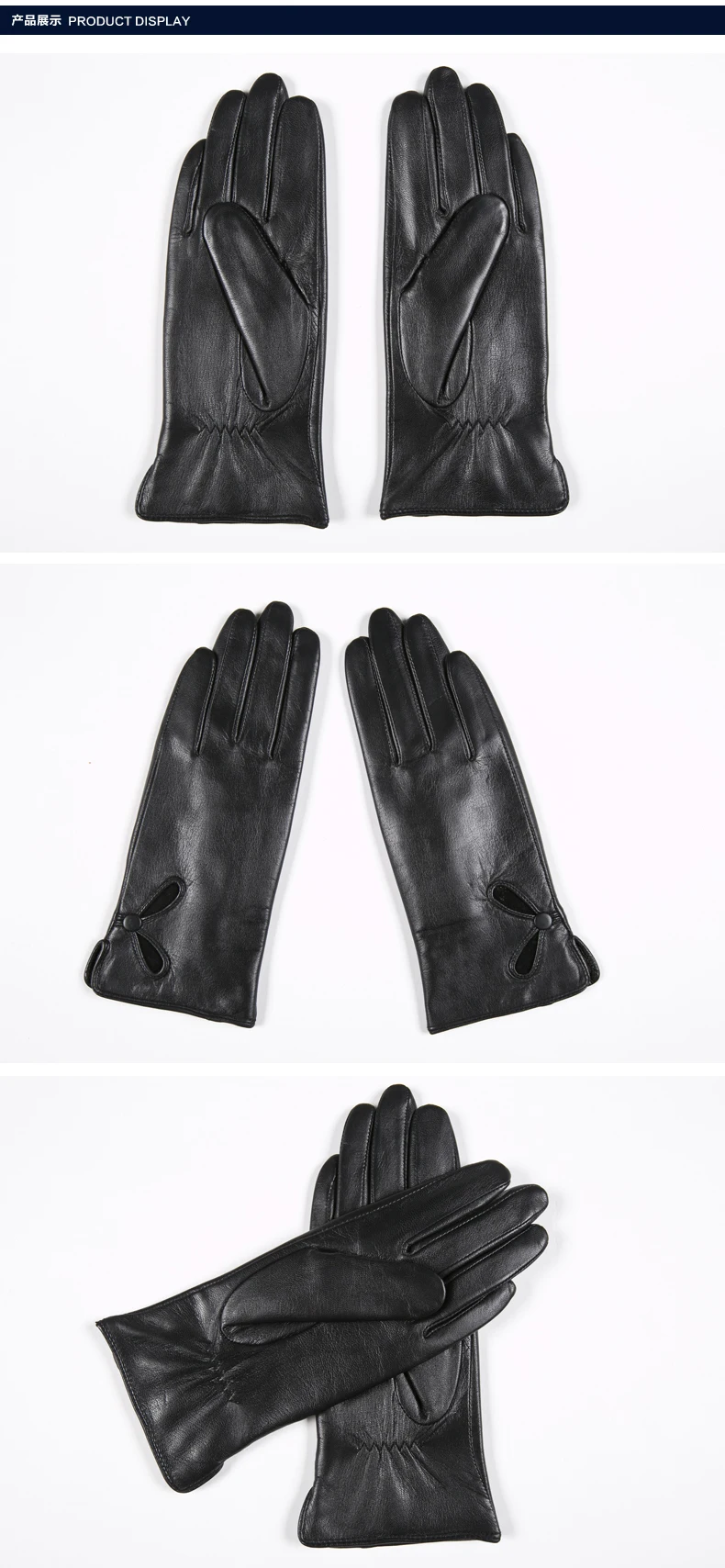 Gours женские зимние перчатки из натуральной кожи новые модные брендовые черные теплые перчатки для вождения перчатки из козьей кожи Guantes GSL018