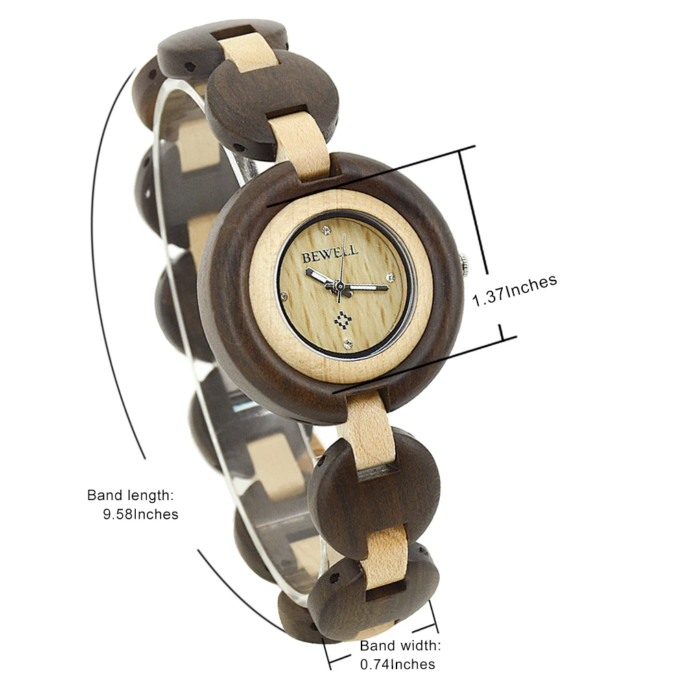BEWELL WOODEN WATCH