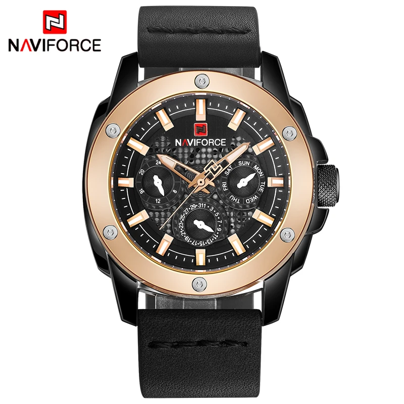 NAVIFORCE люксовый бренд Мужские кварцевые часы мужские водонепроницаемые с датой