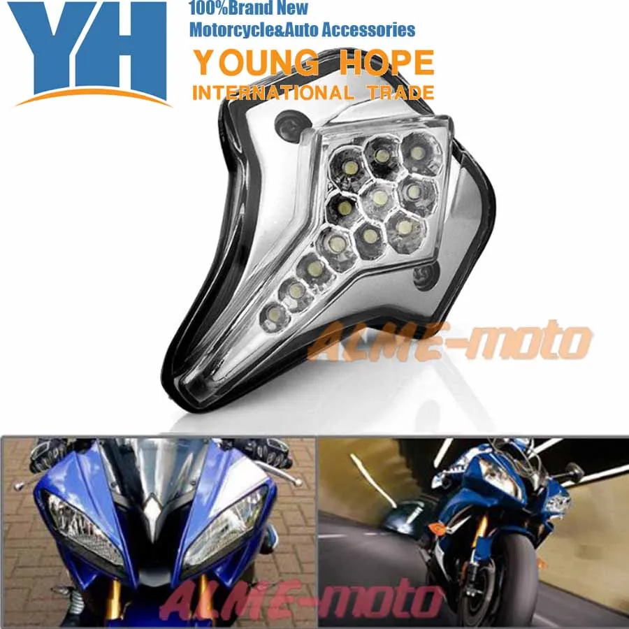 

For YAMAHA YZF R6 2008-2012 Motorcycle Accessories Front Center Marker LED Pilot Light Smoke
