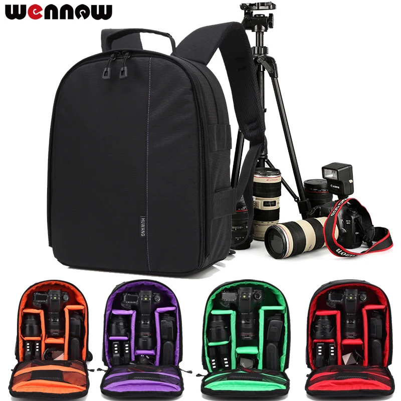 

wennew DSLR Bag Photographer Backpack SLR Camera Case for Nikon D7500 Canon 800D 80D Sony a7iii Panasonic Fujifilm Olympus EPL8
