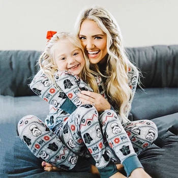 

2020 New Family Matching Pajamas Set Women Girl Boy Xmas Cotton Party Sleepwear Pyjamas Set Mother And Daughter Clothes Outfits