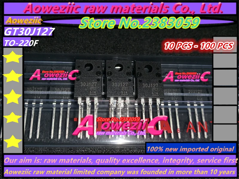 

Aoweziic 10 PCS - 100 PCS 100% new imported originaI 30J127 GT30J127 TO-220F LCD power supply