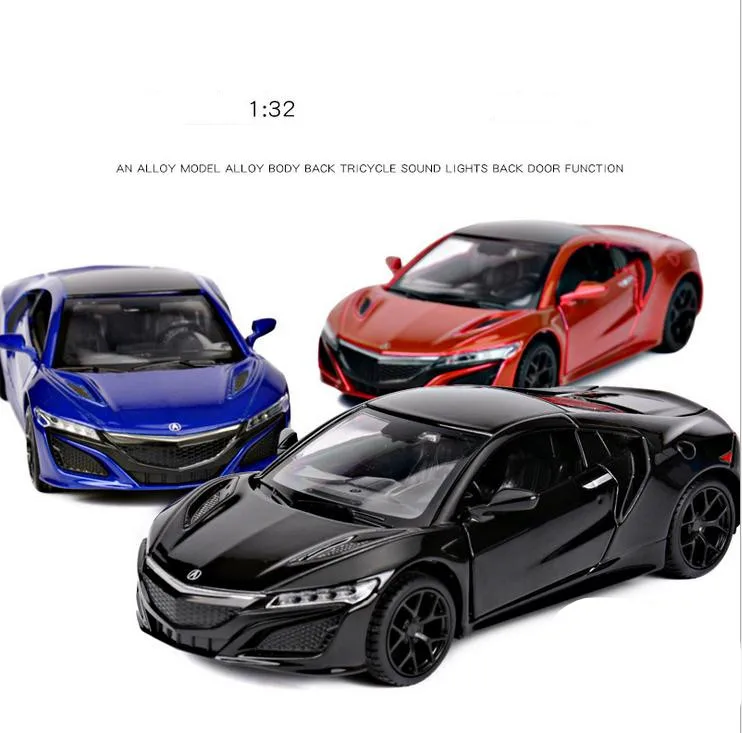 Модель автомобиля Honda Acura с высокой имитацией в масштабе 1:32 модель 3 открытыми