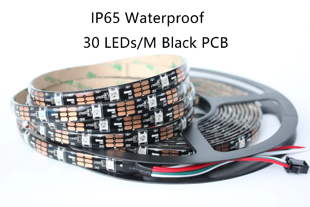 Умная Светодиодная лента WS2812B 5 м 30/60 светодиодов WS2812 IC WS2812B/m IP20/IP65/IP67