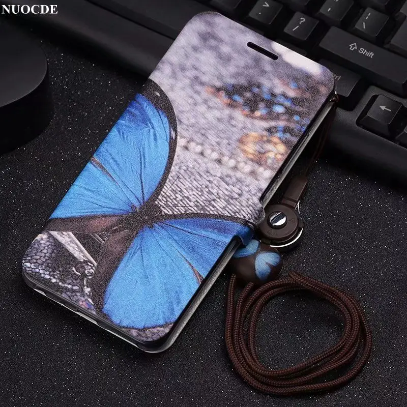 

NUOCDE Flip Case For Xiaomi Mi Mix 2s Painted PU Leather + Soft Silicon Wallet Cover For Xiaomi Mi Mix 2s 5.99" Case phone Coque