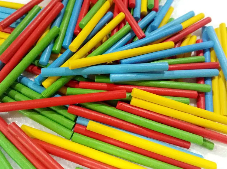 

100pcs/lot Numeric Maths Stick Counting Child Pupils Child Early Learning Wooden Educational toys Infants Teaching aids