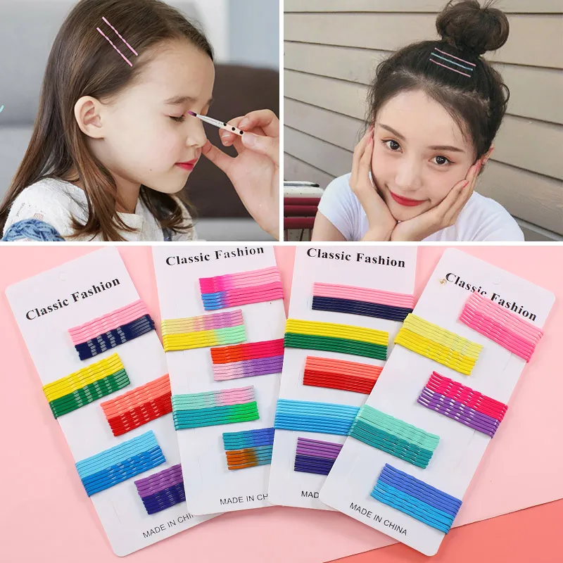 

M MISM 20/50 PCS=1 Lot Girls Hair Accessories Candy Color Side Hair Clips For Womens Sweet Hairpins Set BB Hairgrip Dropshiping