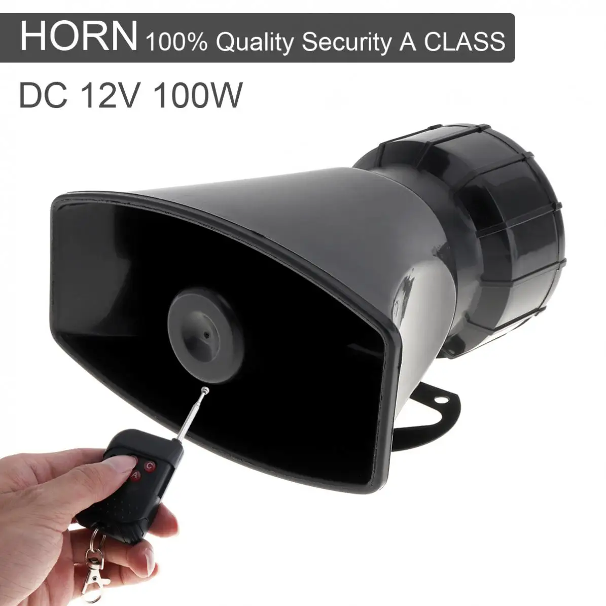 DC12V 100W 7 Sound Loud Car Warning Alarm Police Fire Siren Horn