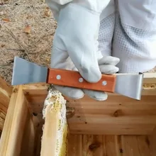 Скребок для улья с двойной головкой из нержавеющей стали с деревянной ручкой оборудование для пчеловодства для пчеловодов инструменты для пчеловодства