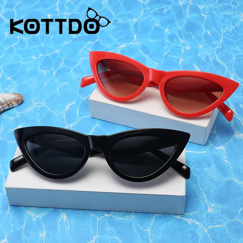 KOTTDO 2018 Мода кошачий глаз пикантные Для женщин Для мужчин солнцезащитные очки кадр ретро, Винтаж солнцезащитные очки UV400 Óculos De Sol
