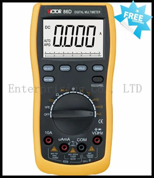 USB multimeter VICTOR 86D Digital Multimeter with RS232 interface jack