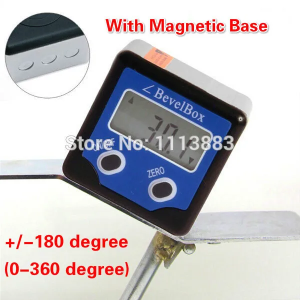  360 Degrees Mini Digital Bevel Box Gauge Inclinometer Meter Protractor Finder Angle Protractor With