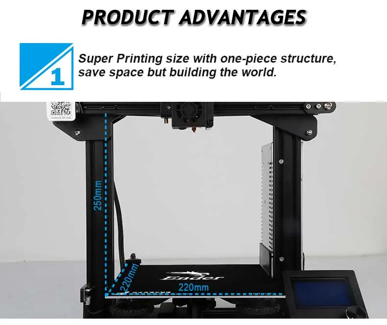 2019 Ender-3X 3D принтер DIY Kit Большой размер I3 мини принтер 3D печать Мощность. Магнитная пластина Creality 3D Ender 3X