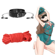 Bdsm Bondage Sex Toys Sex Slave Neck Collar Fetish Bondage Erotic Slave bondage Rope Restraint Cotton for Couple Toys for Adult gay leather collar bdsm sexy leash ring chain slave bondage erotic toys role play erotic fetish collar sex toys for couples sexo
