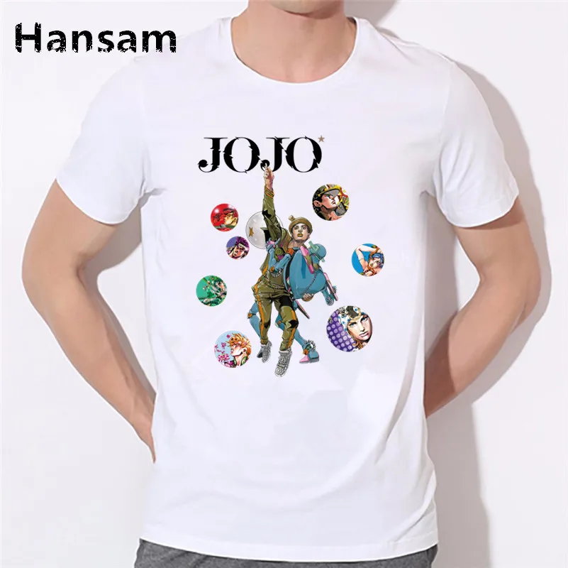 JoJo невероятное приключение футболка Новая летняя одежда в стиле «хип-хоп» футболка Camisetas уличный с короткими рукавами футболка HCP4588