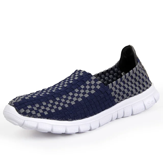 Weaving Running Shoes For Men Athletic Sneaker Weave Sport Slippers