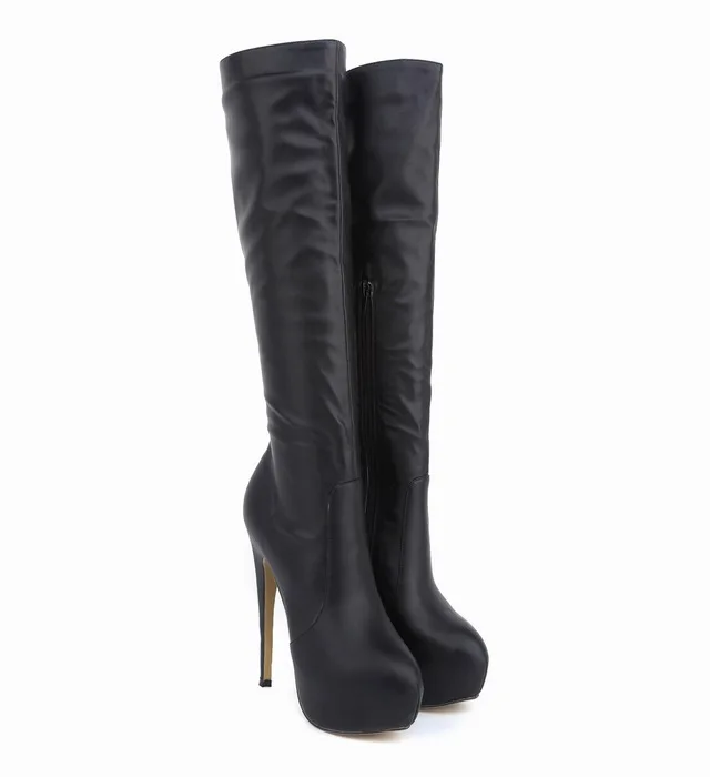

New Genuine Leather Knee High Boots High-heels Shoes Winter Boot For Women Sexy Ladies Fashion Long Boots
