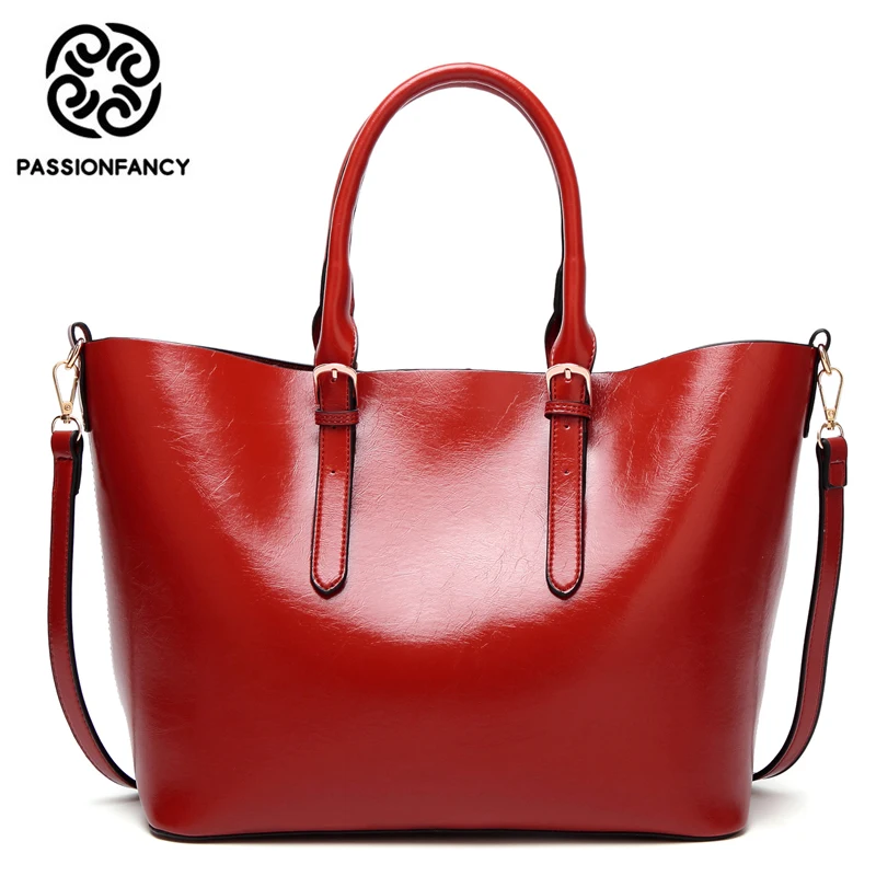 

Ladies Hand Bags for Women 2018 Adjustable Casual Tote Shoulder Bag Handbags Women Famous Brands Solid Oil Leather Mother bags