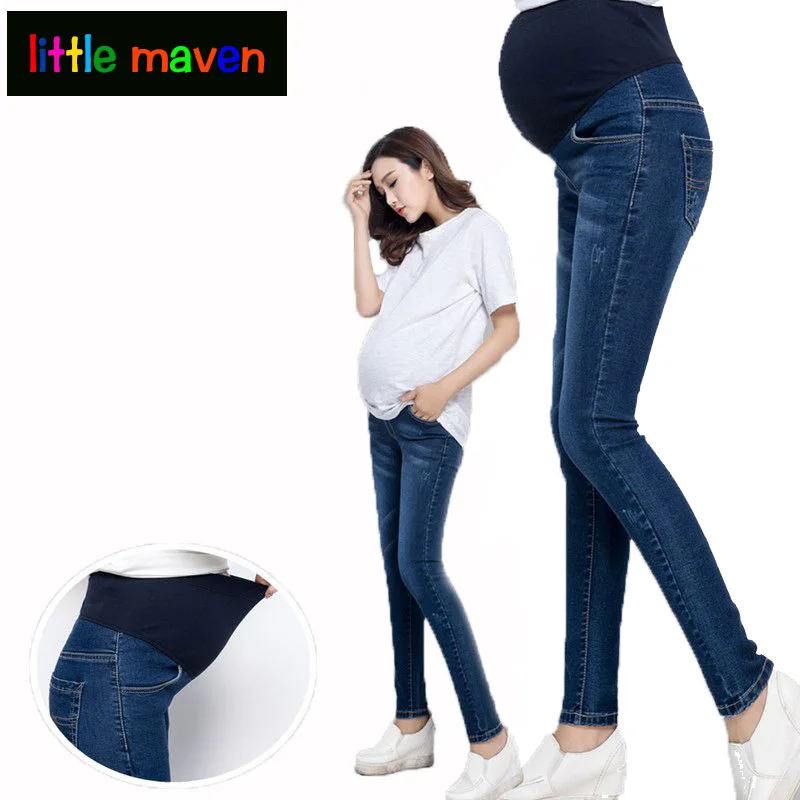 Clothes for pregnant women 100 Cotton Maternity Jeans Pregnancy Belly