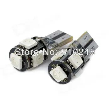 

500x W5W CANBUS 5 led 5050 Error Free Auto LED 194 168 T10 Car Side Wedge Door Tail SIGNAL Light 5SMD Lamp Clearance Bulbs