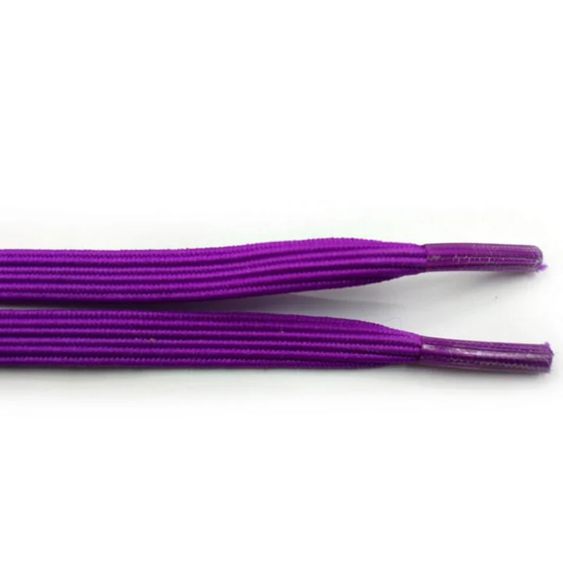 JUP 1-50 Pair Purple Fashion Shoelaces Polyester No Tie Elastic Shoe Laces Sneaker Adult Kid Running Shorts Shoelace Flat Buckle