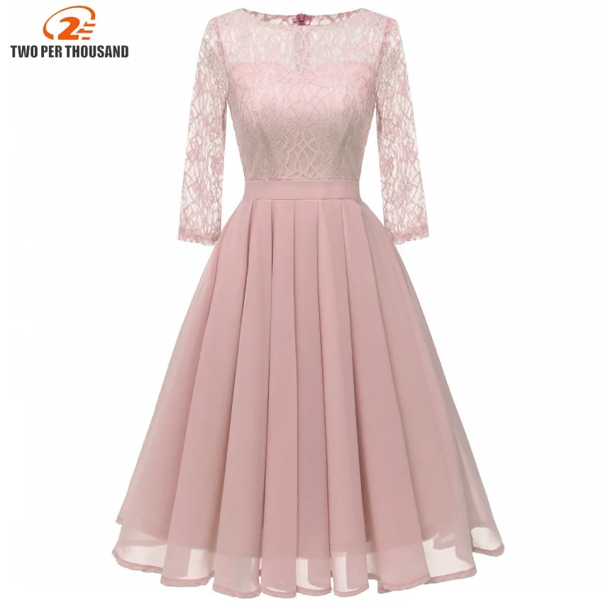 Christmas Pleated Chiffon Purple Lace Women Dresses Evening Party Stunning Dress Fall 2019 Elegant Vintage Vestidos