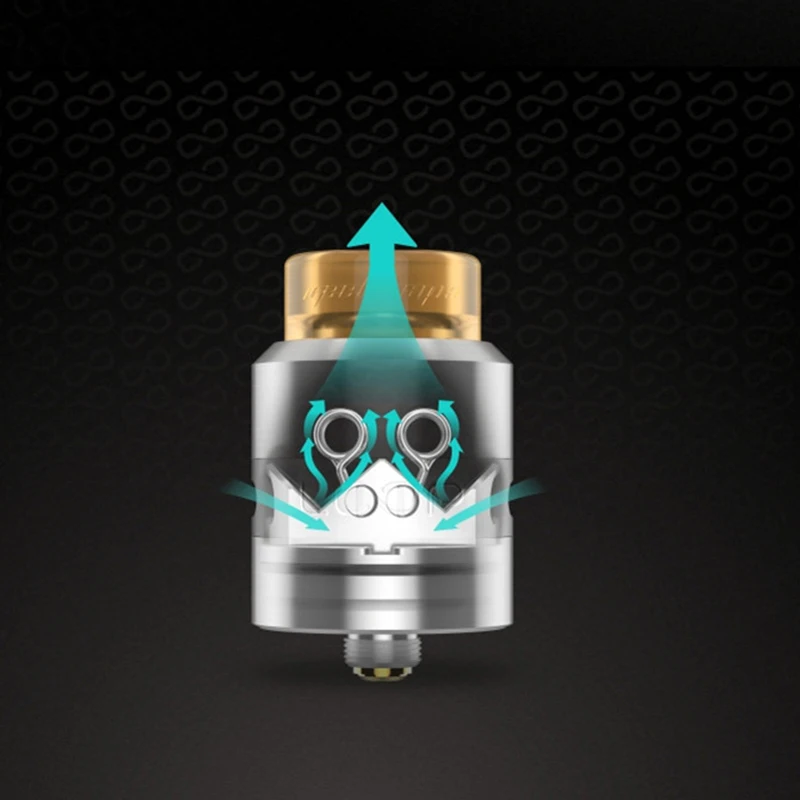 Newest RDA atomizer Geekvape loop RDA 24mm RDA vape with Unique W shaped build deck minimizes leakage RDA for vape 510 box mod 05