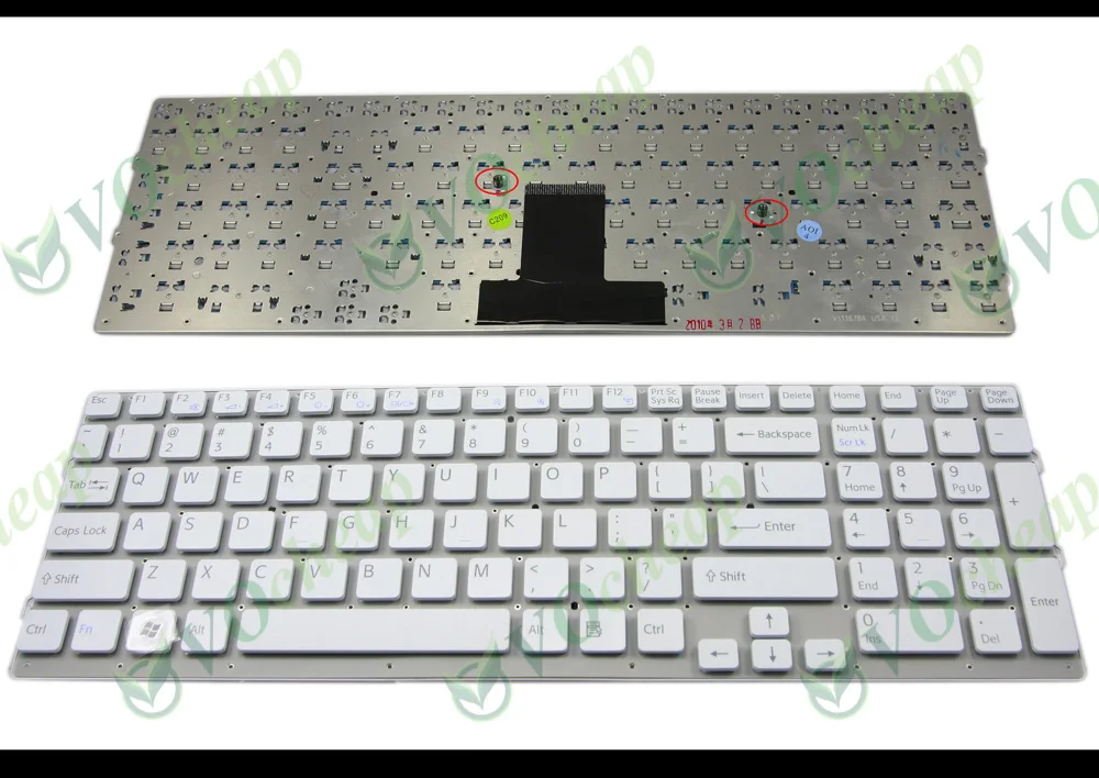 Новинка Клавиатура для ноутбука sony VPC-EB VPC EB EB11 EB12 EB15 серии(без рамки) Белый США версия-148793221 MP-09L23US-8861