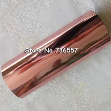 Розовое золото один рулон для 8 см x 120 м/лот DIY пакет коробка Голографическая фольга ПРОСТАЯ ПРОЗРАЧНАЯ фольга горячего тиснения на бумаге или пластике