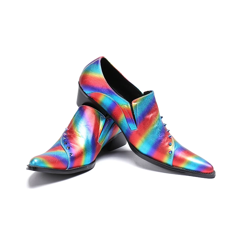 rainbow dress shoes