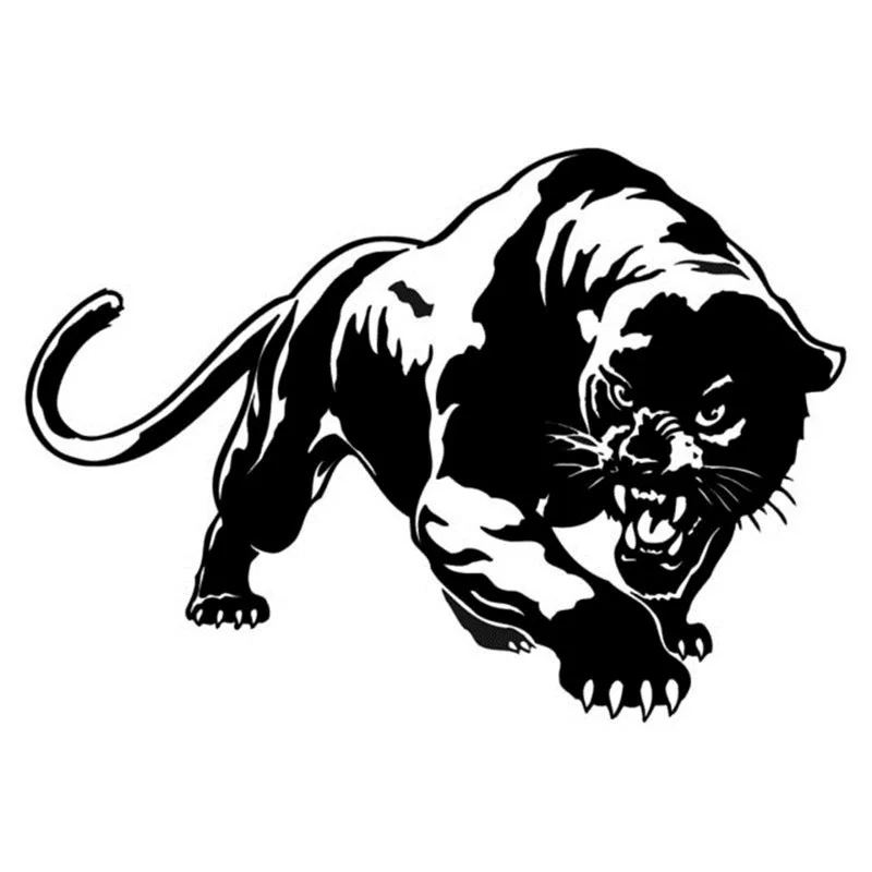 

Tiger Car Stickers 3D 19.5*13.6cm Fiery Wild Panther Hunting Funny Sticker On Car Stickers and Decals Window Vinyl Car Styling