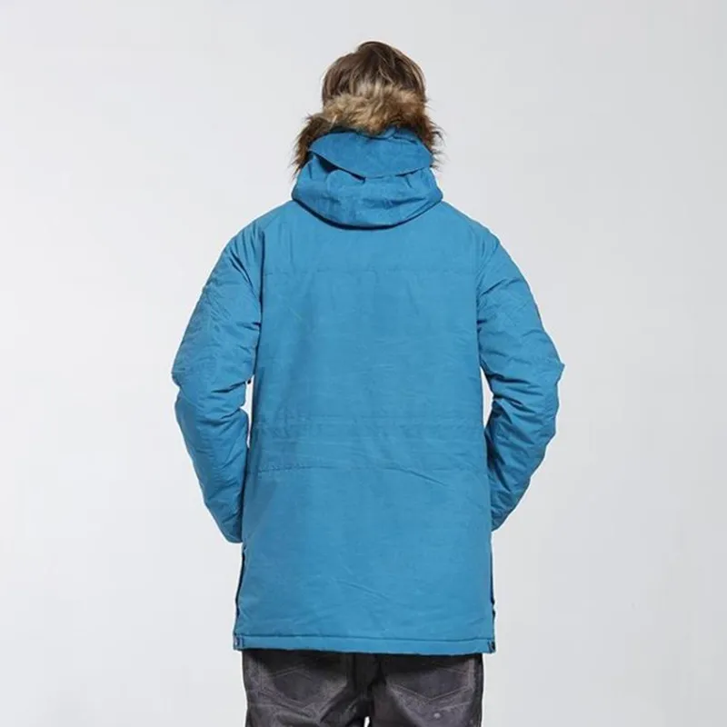 Gsou الشتاء ski snowboard دثار رجل معزول الثلوج بدلة سوداء الدافئة للماء روبا esqui chaqueta hombre تزلج فيستي أوم