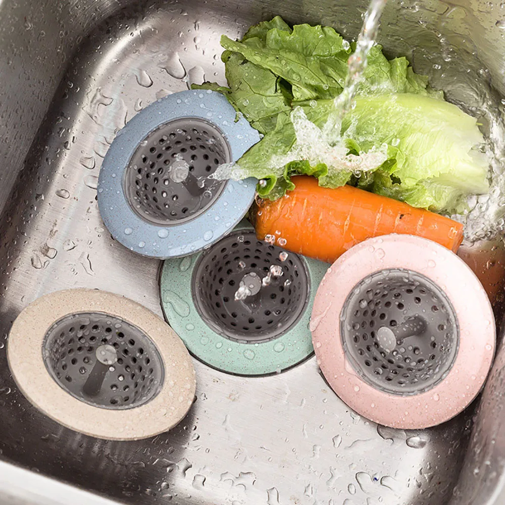 

Sink Sewer Filter Silicone Floor Drain Strainer Water Hair Stopper Bath Catcher Shower Cover Kitchen Bathroom Anti Clogging F804