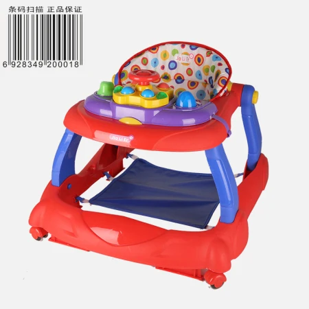 6-18 месяцев Детский баланс первые шаги автомобиль ранняя образовательная музыка регулируемая детская ходунка детская игрушка-тележка для ребенка сидя-ходунки - Цвет: Красный